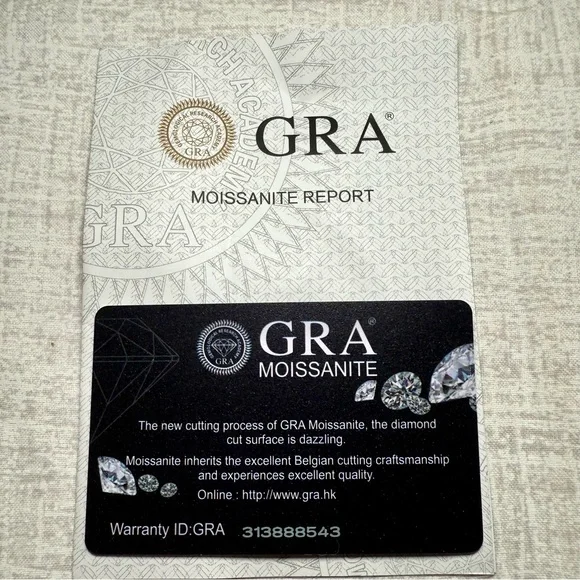 NWT Sterling Silver & Moissanite Eternity Band, Size 7 - Picture 5 of 5